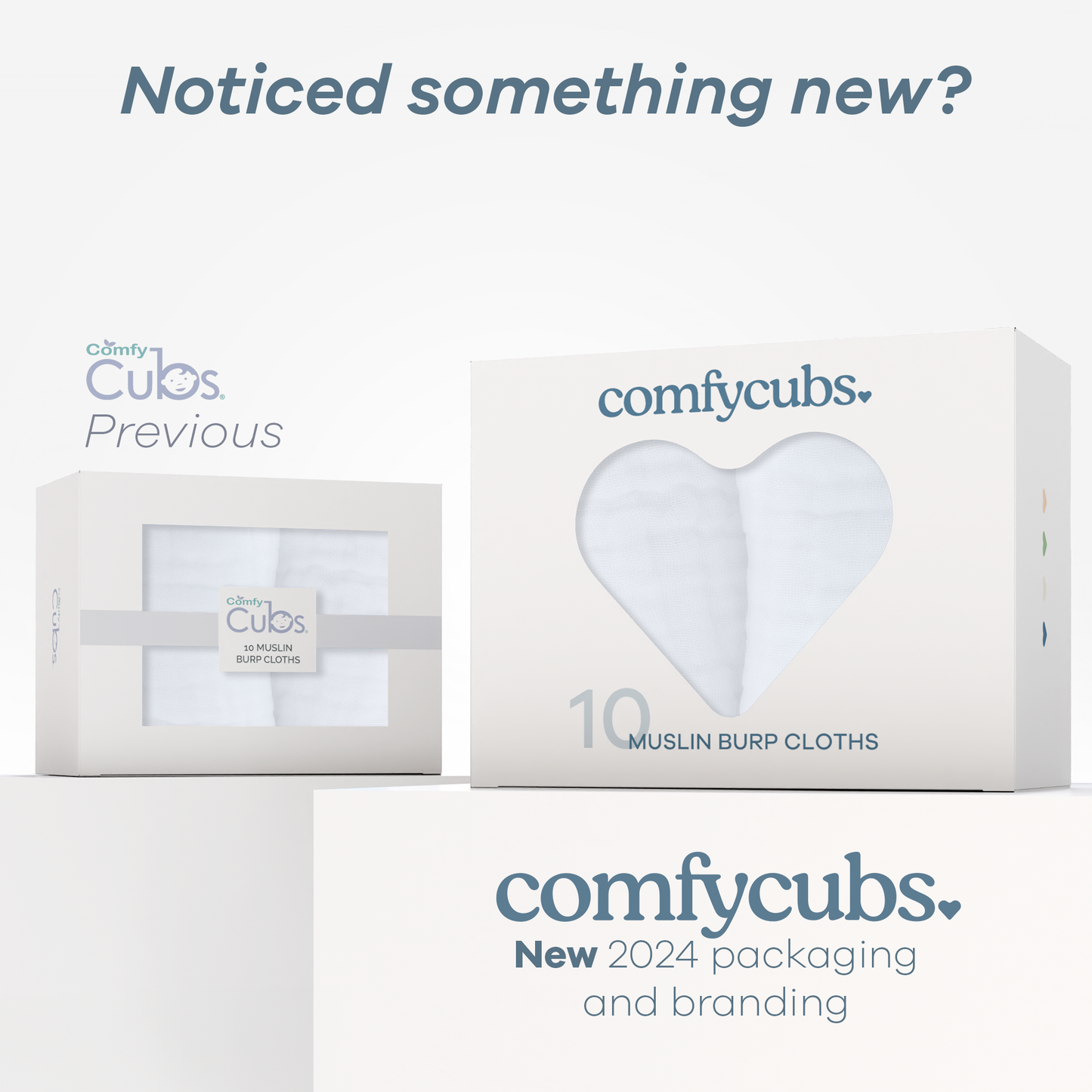 Muslin Burp Cloths by Comfy Cubs: White / 6-Pack 20”X10”
