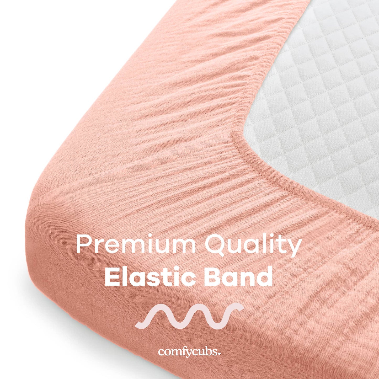 Muslin Fitted Crib Sheet, Extra Soft by Comfy Cubs: Cedar