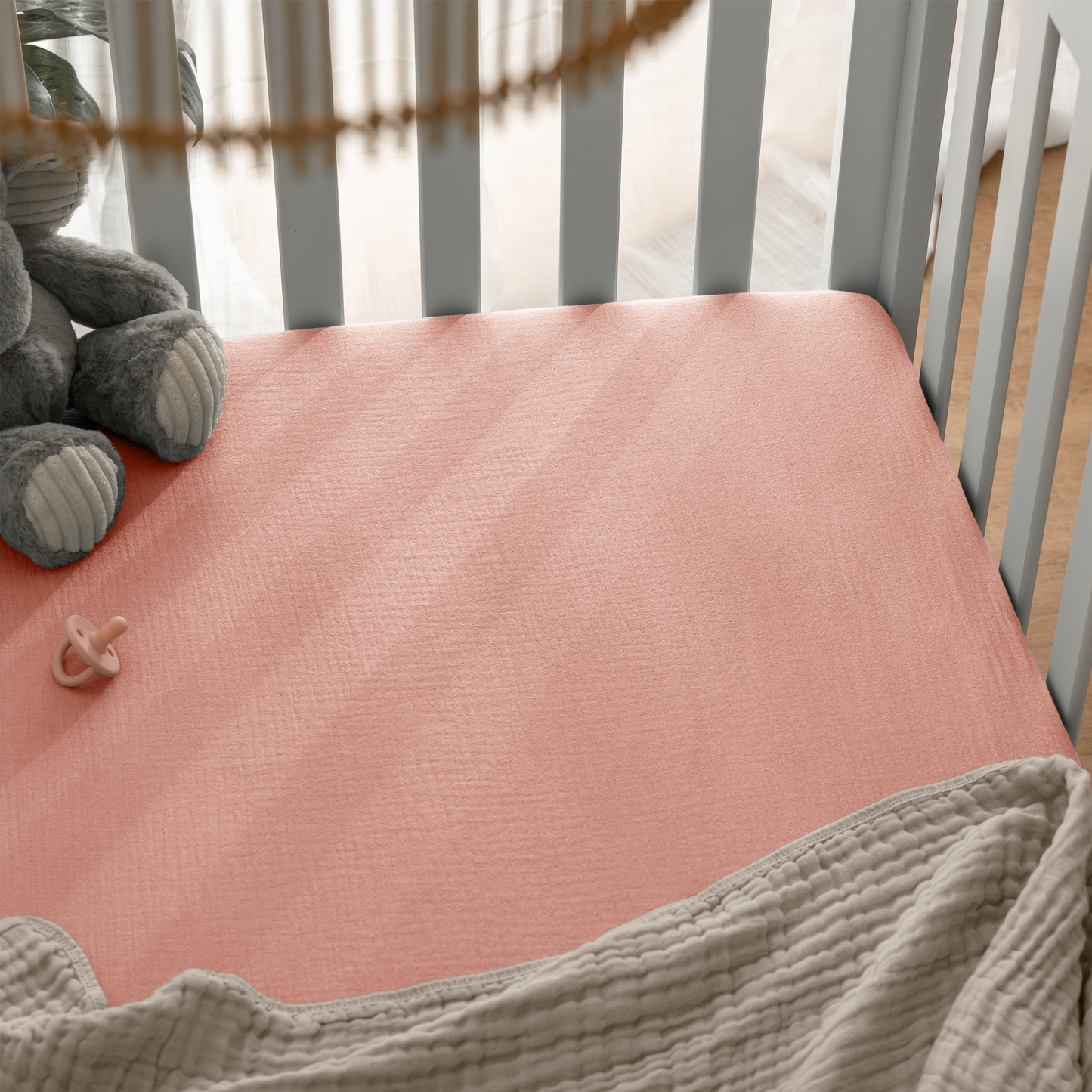 Muslin Fitted Crib Sheet, Extra Soft by Comfy Cubs: Cedar