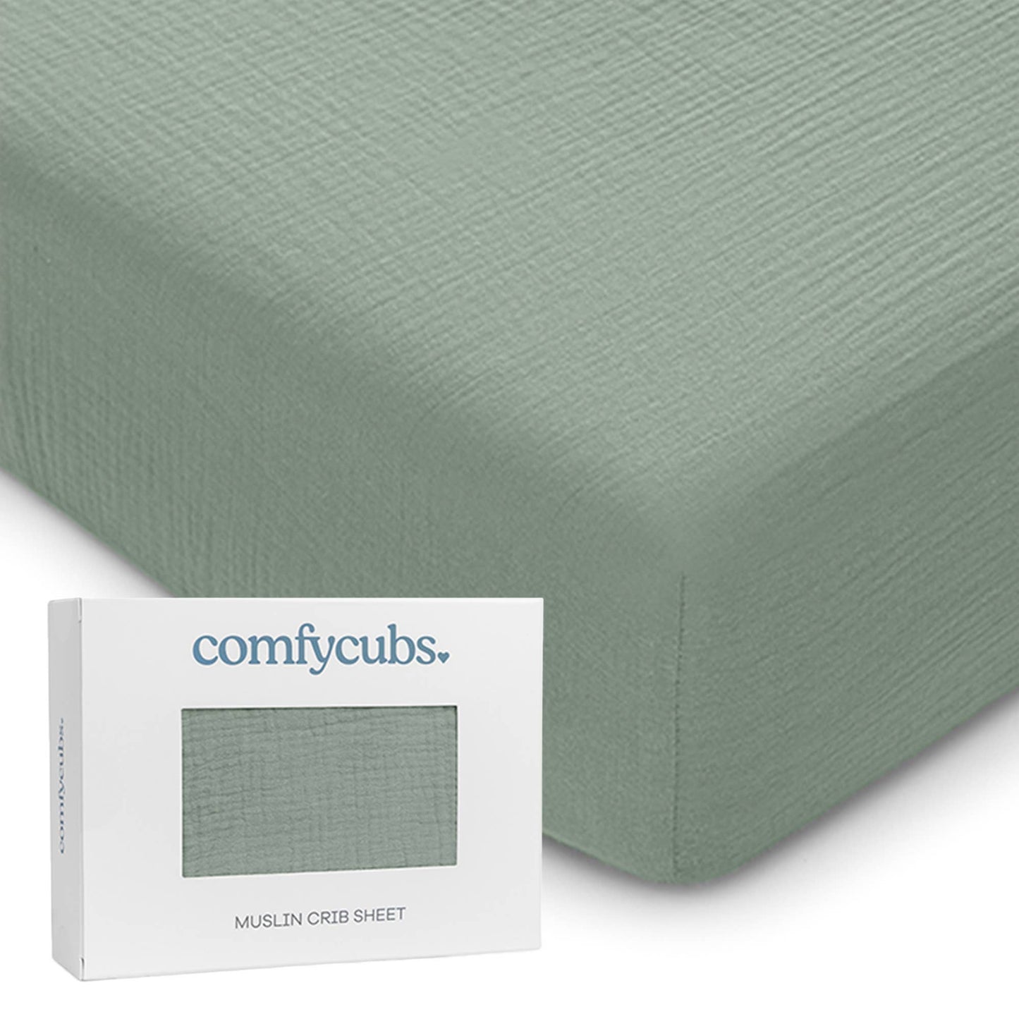 Muslin Fitted Crib Sheet, Extra Soft by Comfy Cubs: Cedar