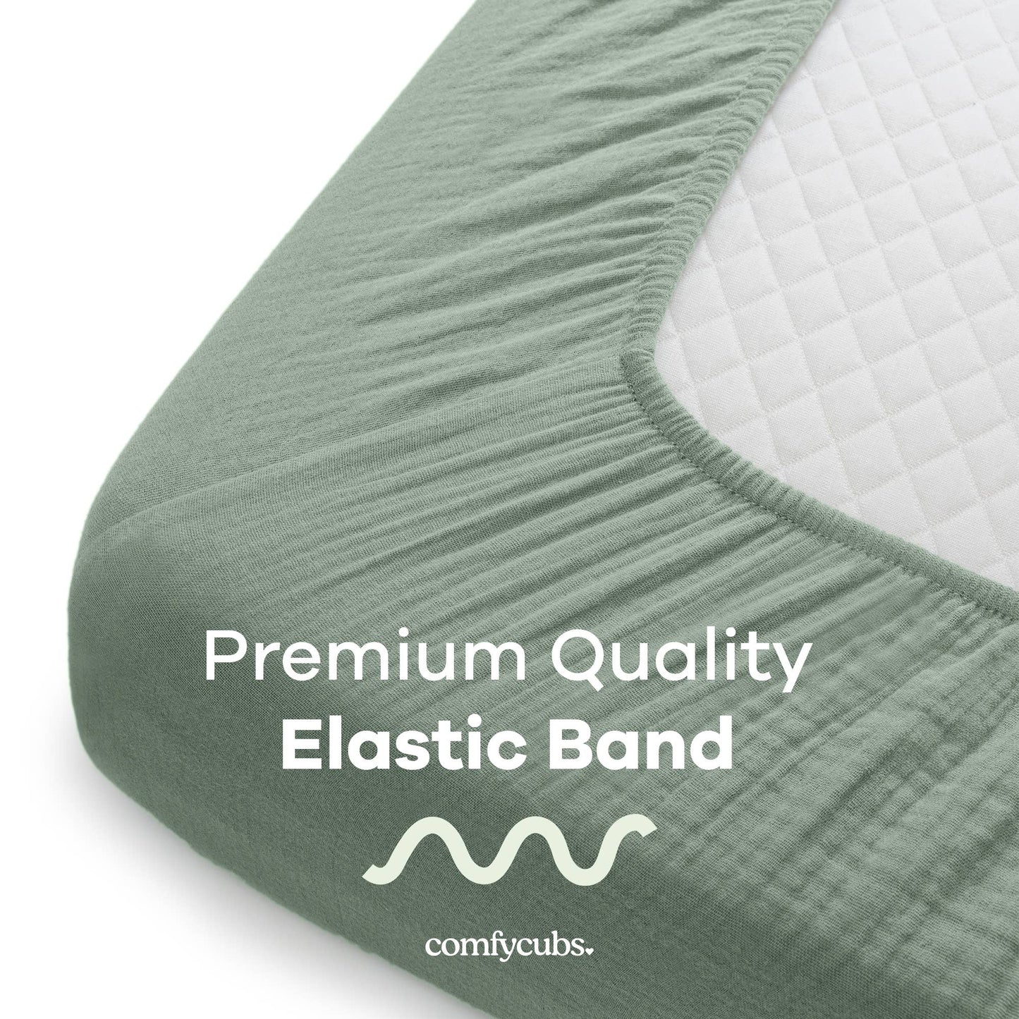 Muslin Fitted Crib Sheet, Extra Soft by Comfy Cubs: Cedar