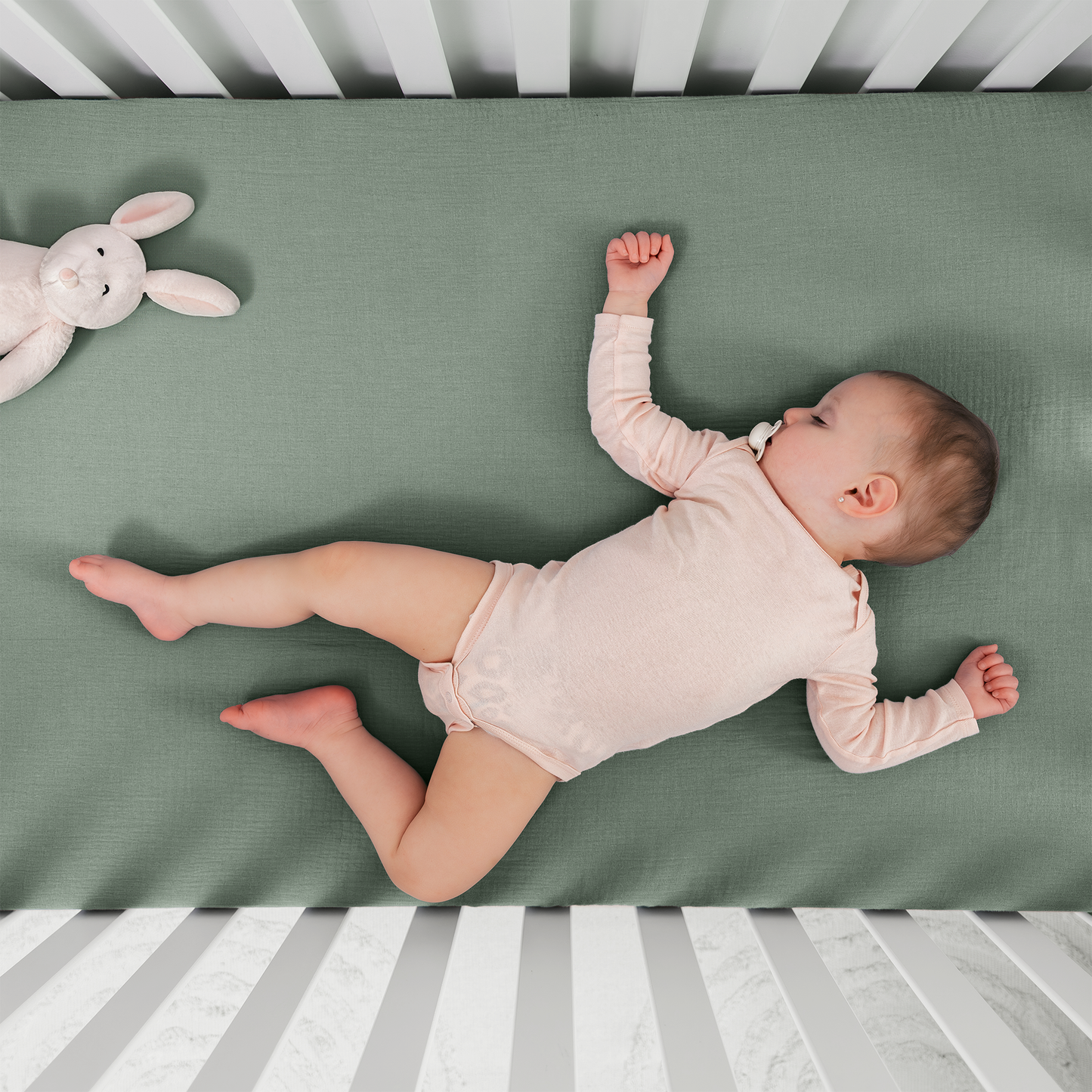 Muslin Fitted Crib Sheet, Extra Soft by Comfy Cubs: Cedar