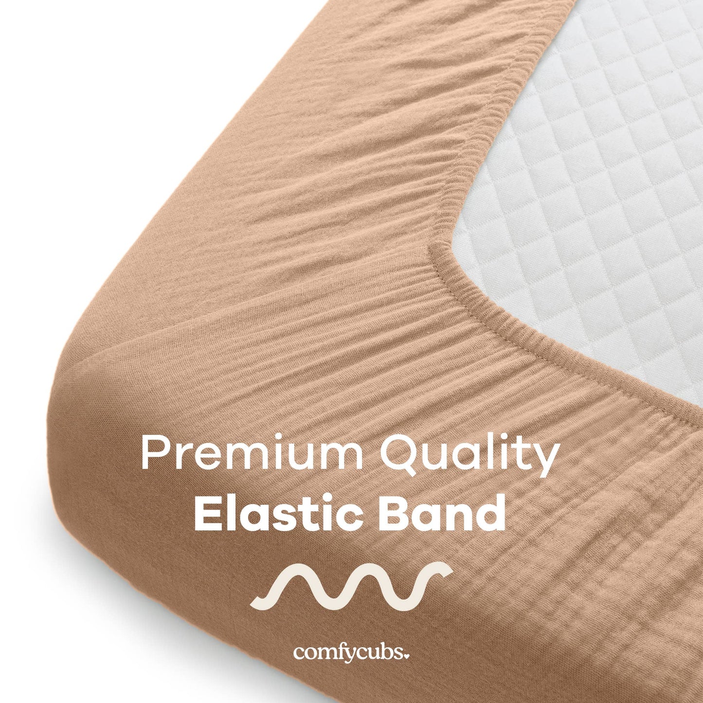 Muslin Fitted Crib Sheet, Extra Soft by Comfy Cubs: Cedar