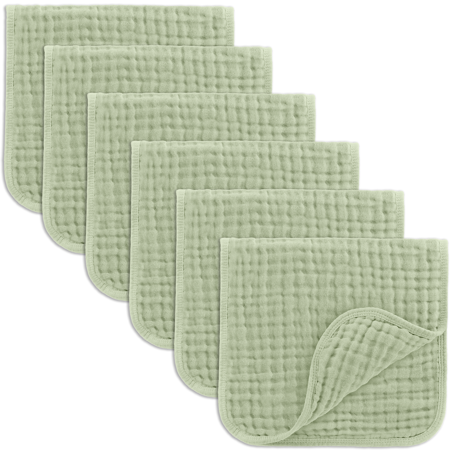 Muslin Burp Cloths by Comfy Cubs: White / 6-Pack 20”X10”