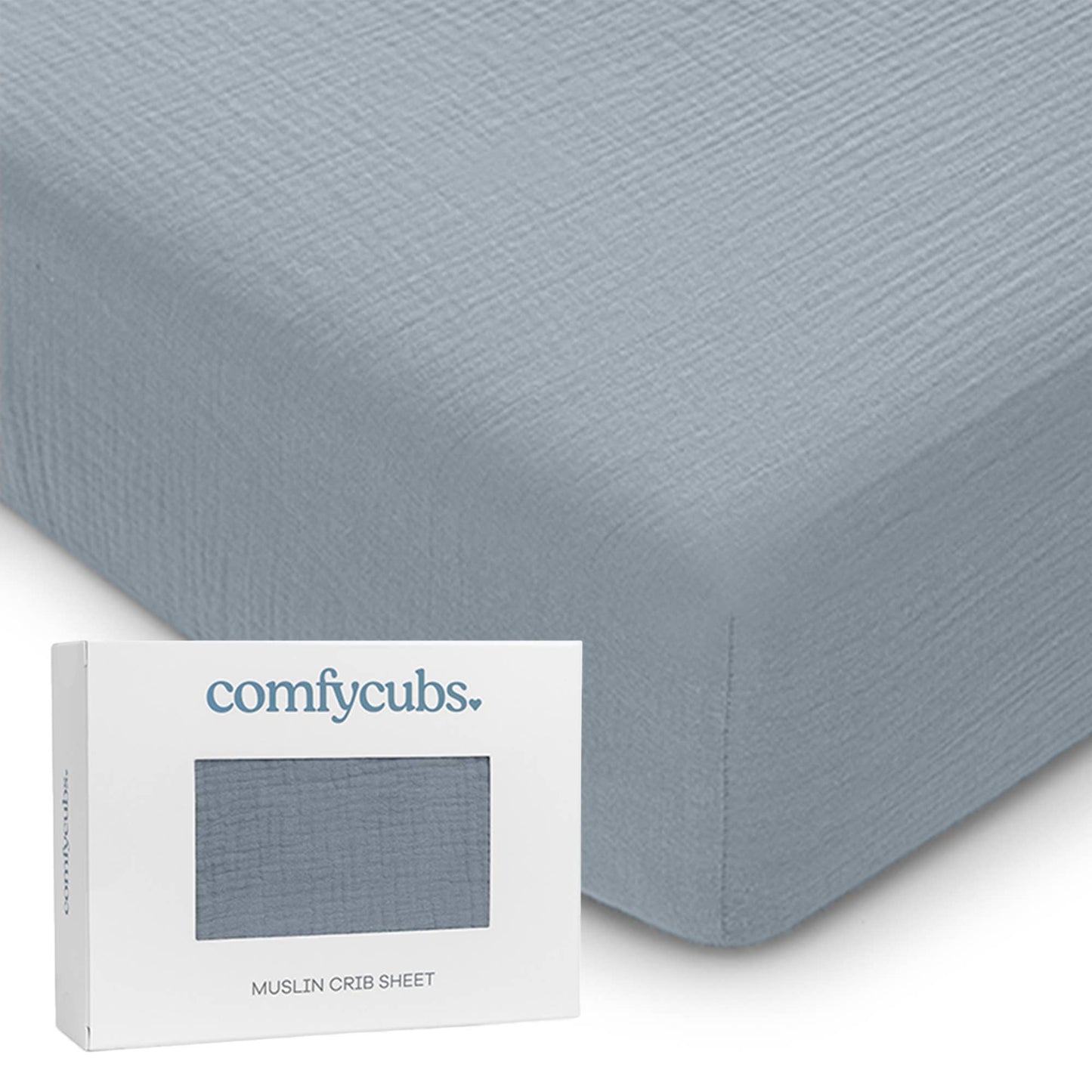 Muslin Fitted Crib Sheet, Extra Soft by Comfy Cubs: Cedar