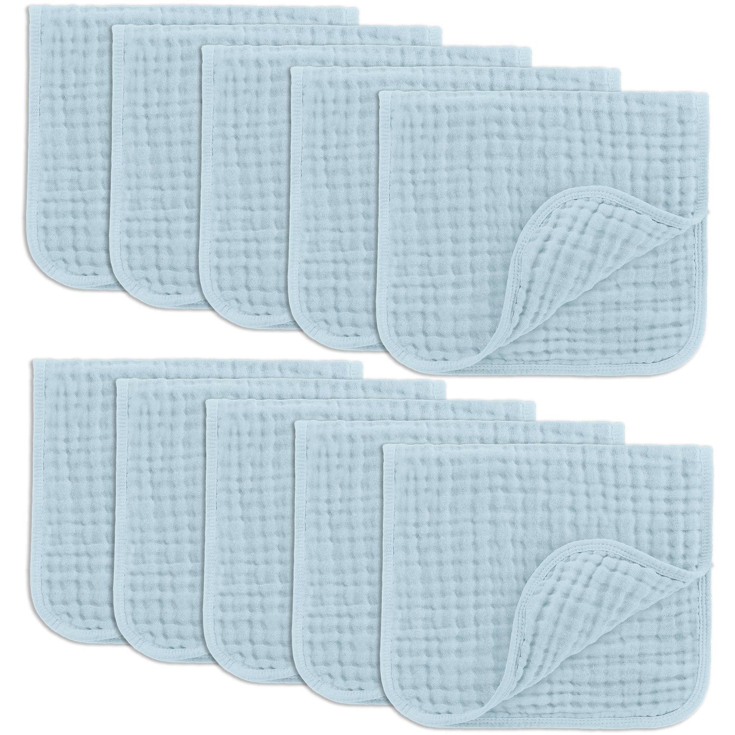 Muslin Burp Cloths by Comfy Cubs: White / 6-Pack 20”X10”