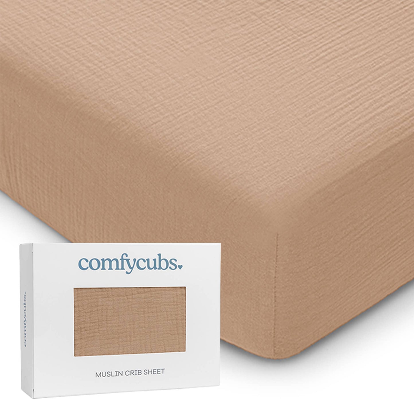 Muslin Fitted Crib Sheet, Extra Soft by Comfy Cubs: Cedar