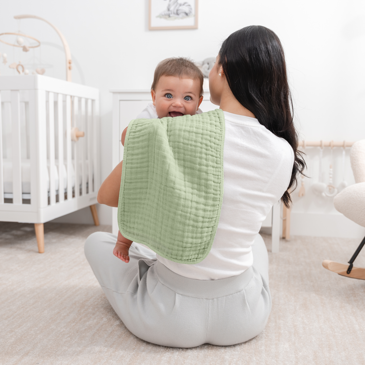 Muslin Burp Cloths by Comfy Cubs: White / 6-Pack 20”X10”