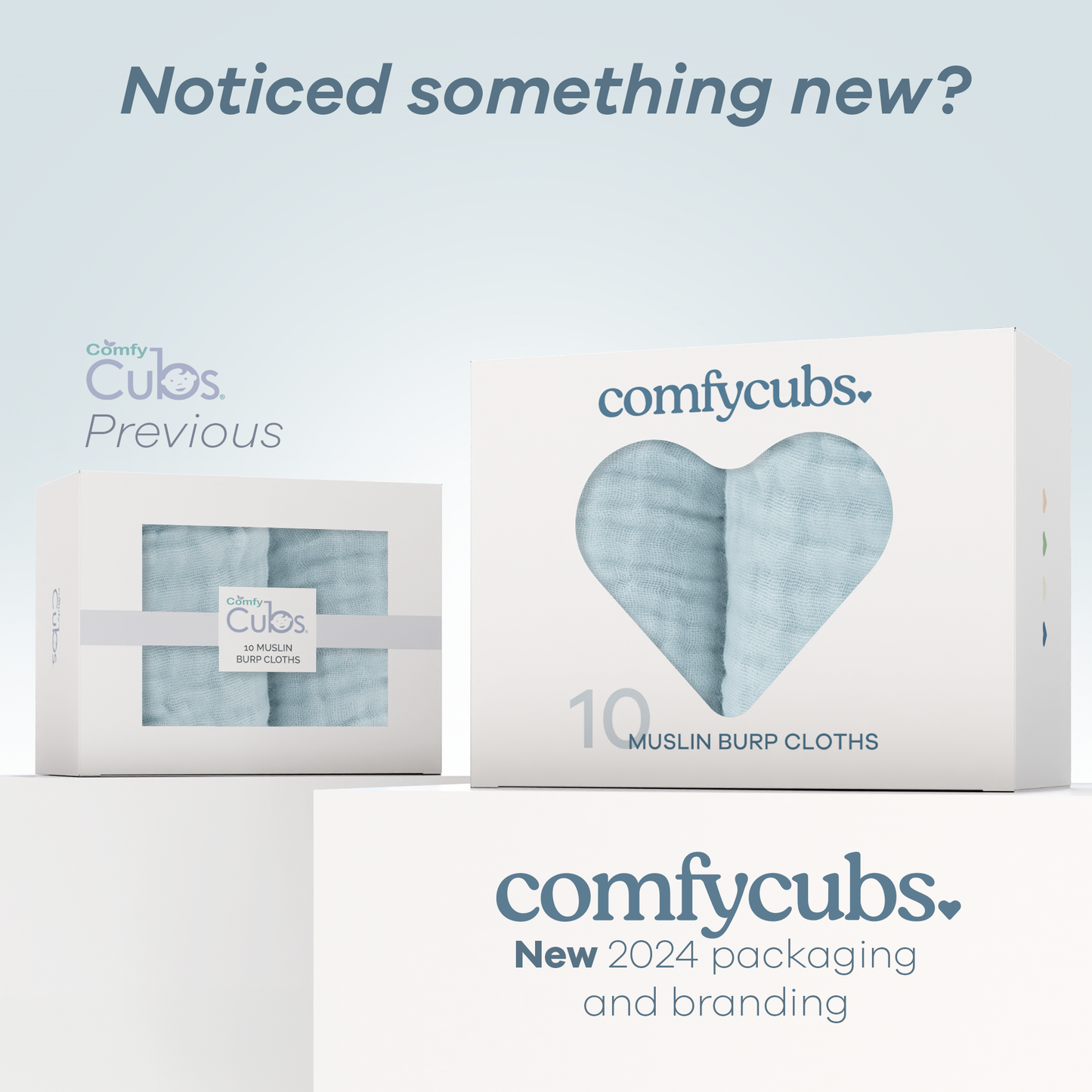 Muslin Burp Cloths by Comfy Cubs: White / 6-Pack 20”X10”