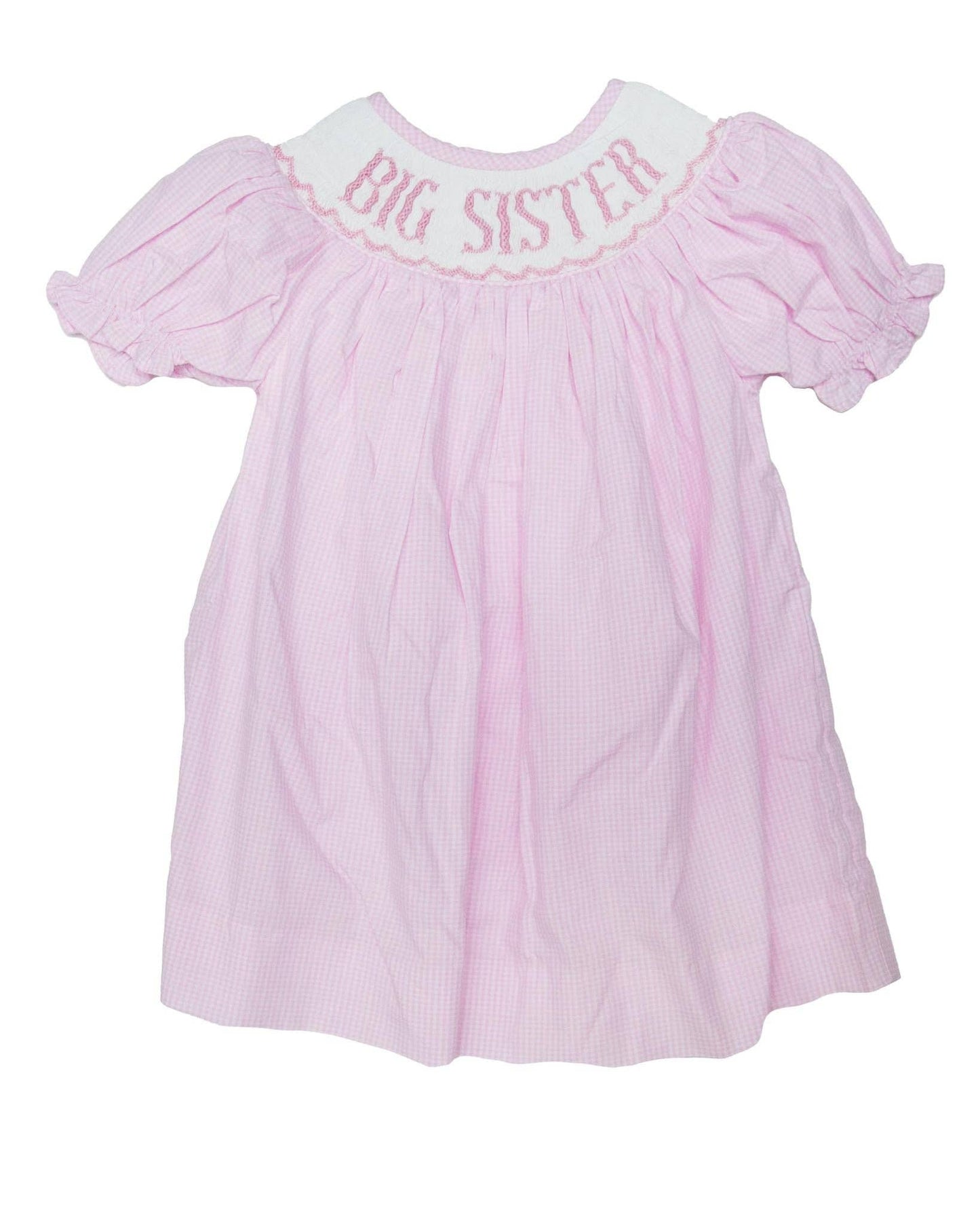 Big Sister - Pink Gingham Emmie Dress: 2T