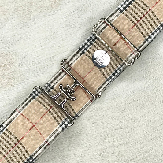Tartan Tan Fabric Belt