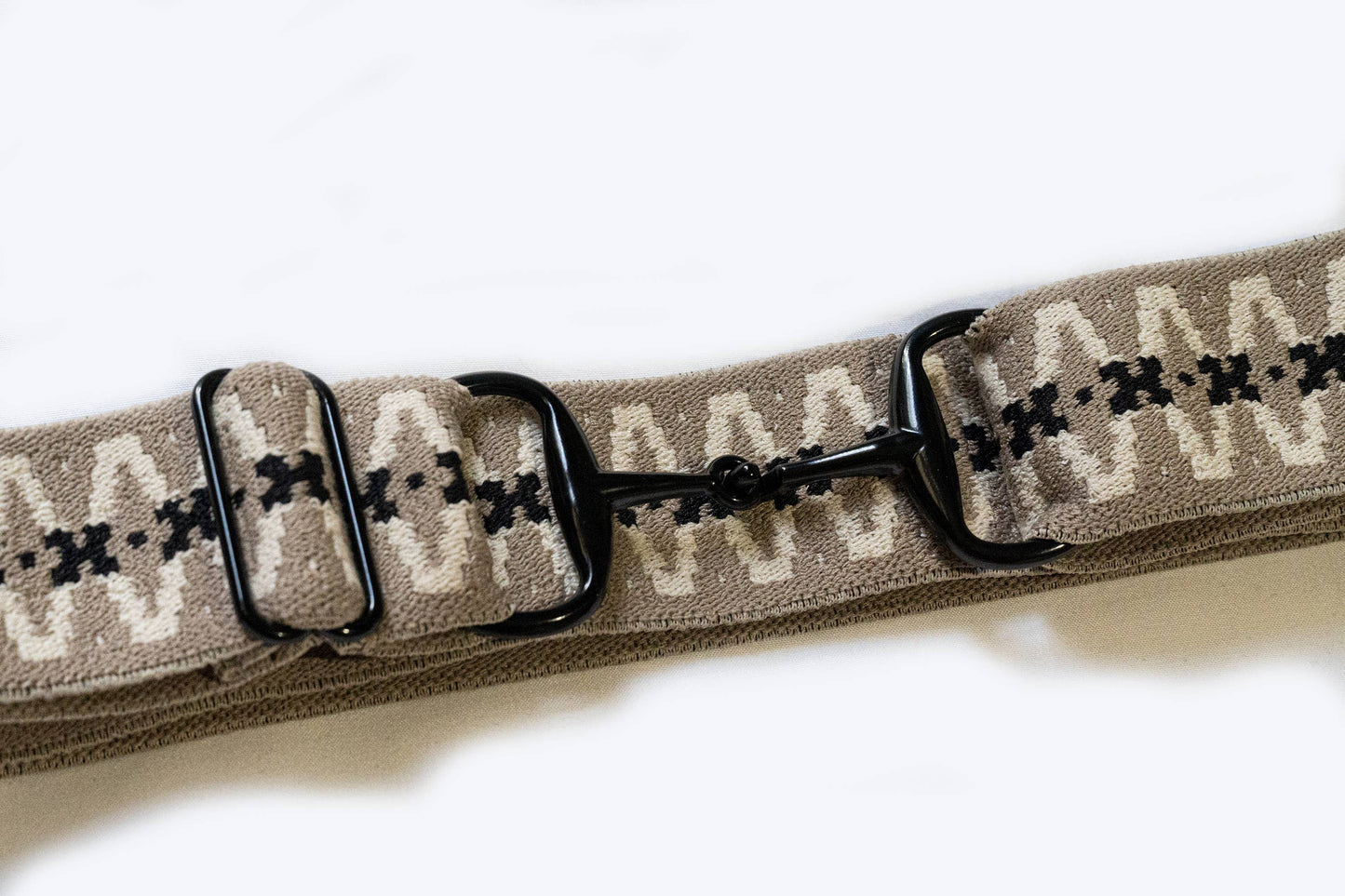 1.5" Elastic Belt - Black Snaffle