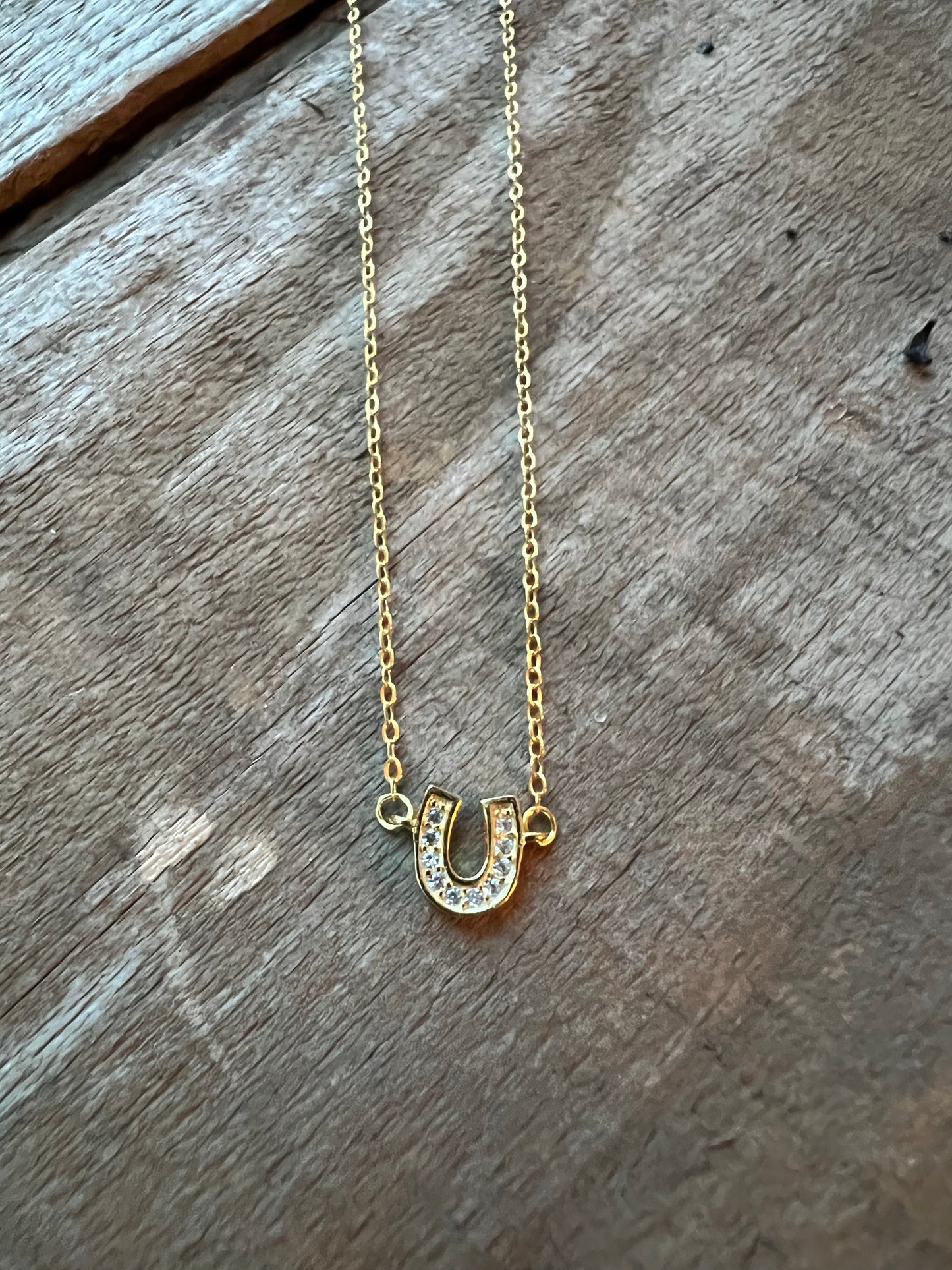 Pave Horseshoe Necklace