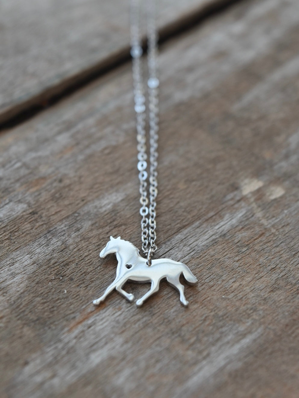 Heart Horse Necklace