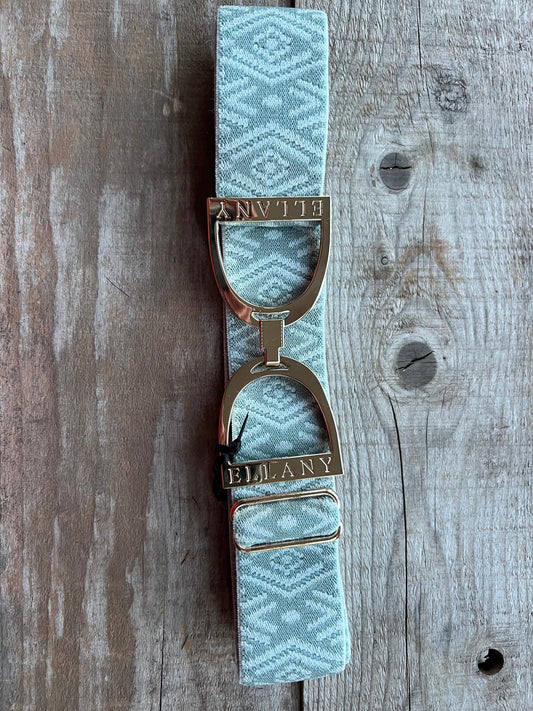 1.5" Elastic Belt - Gold Stirrup
