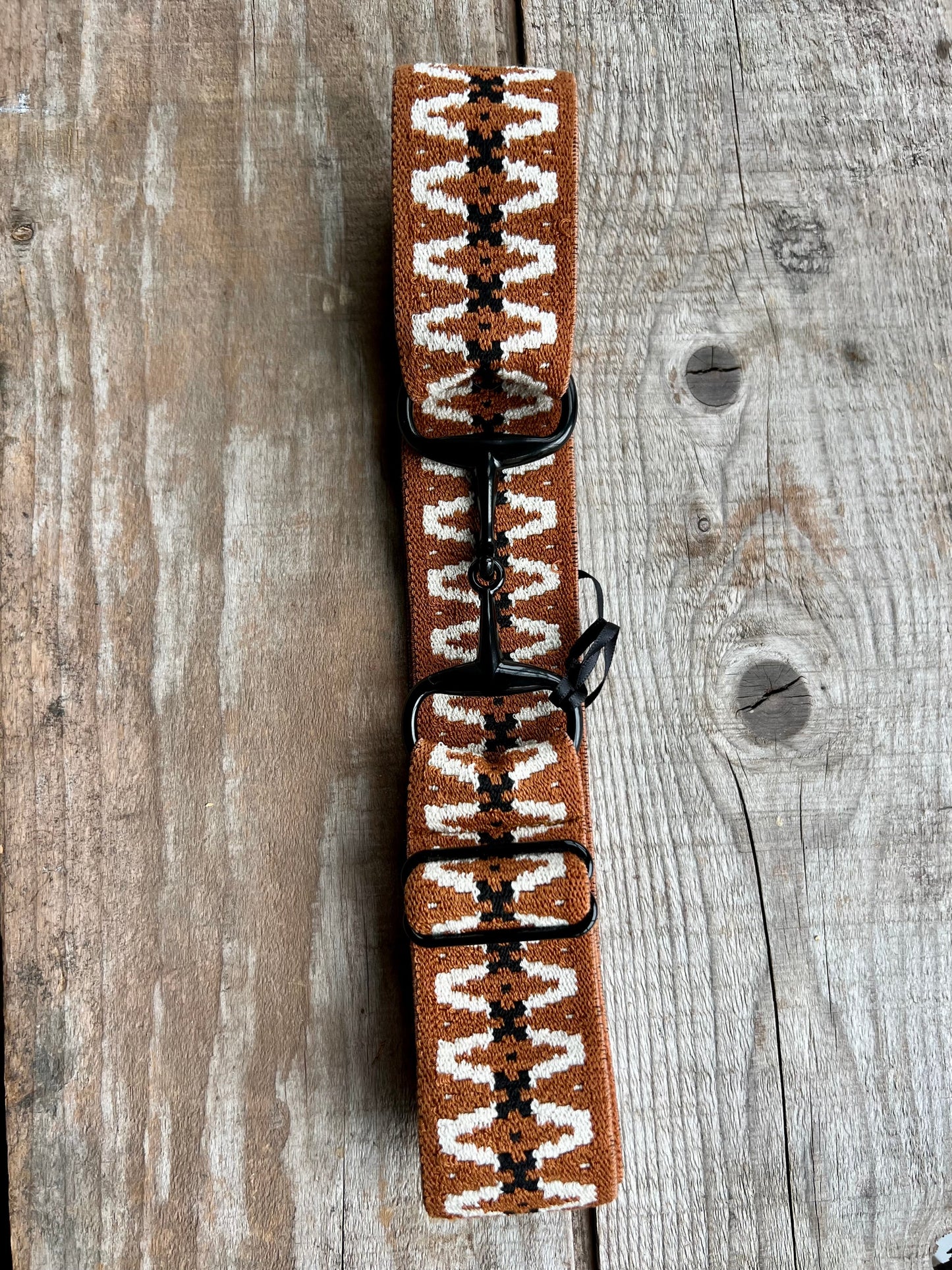 1.5" Elastic Belt - Black Snaffle