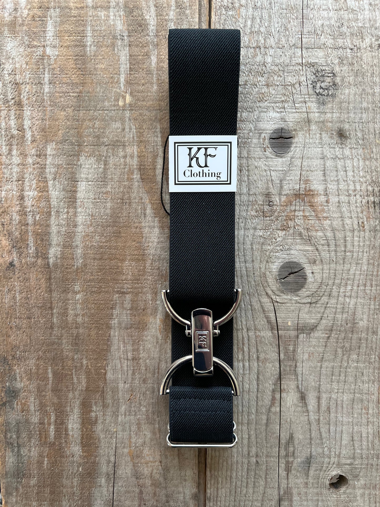 Black Solid Elastic Belt