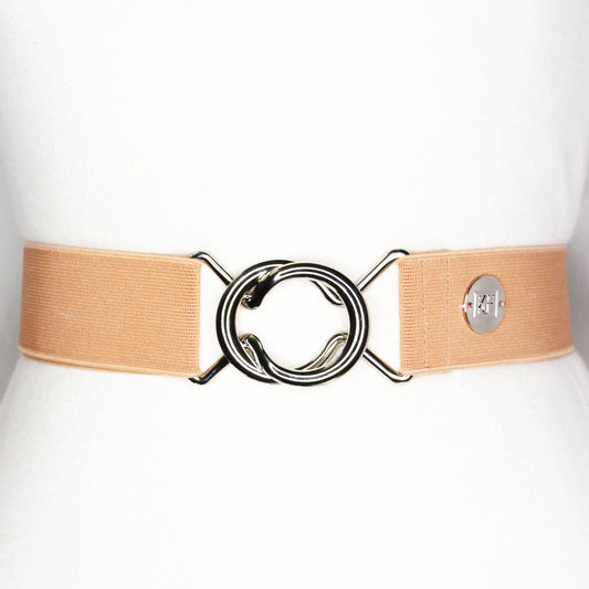 Dark Blush Solid Elastic Belt