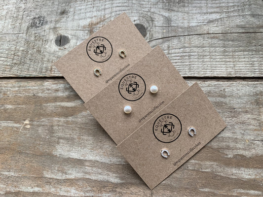 Ringside Pearl Stud Earrings