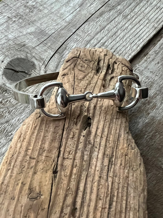 Silver Bit Buckle Bracelet