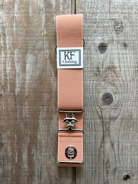 Dark Blush Solid Elastic Belt