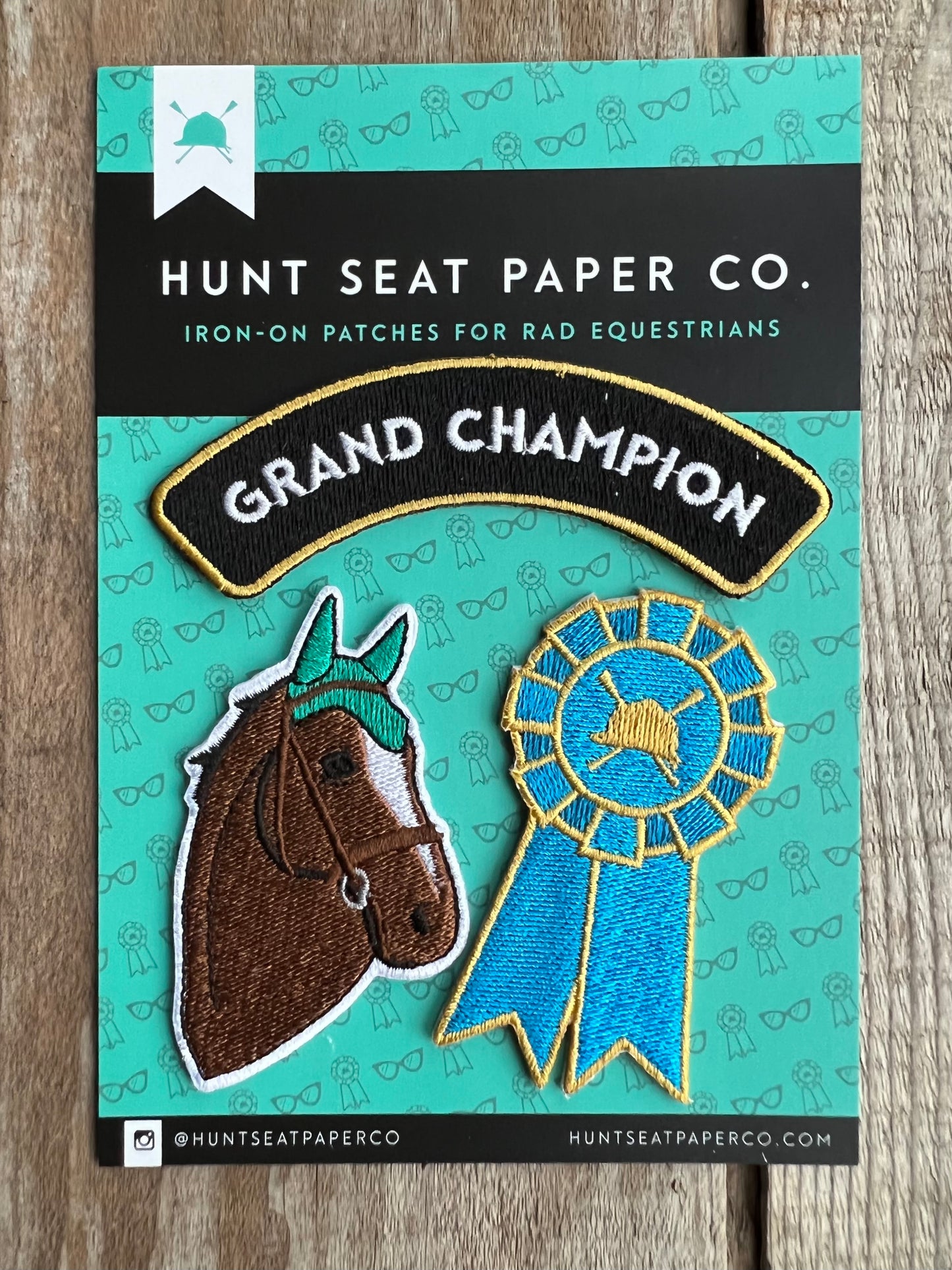 Grand Champion Equestrian Patch Set - Iron On Patches