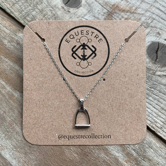 Silver Stirrup Necklace