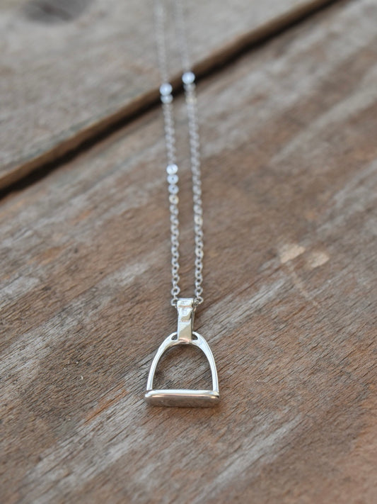 Silver Stirrup Necklace