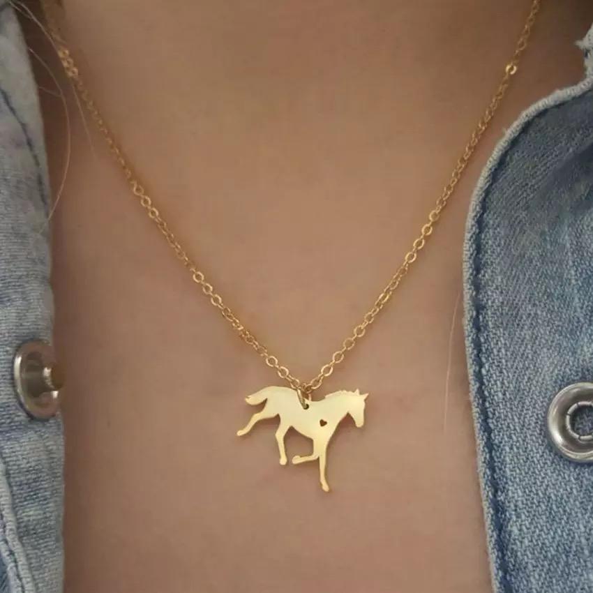 Heart Horse Necklace